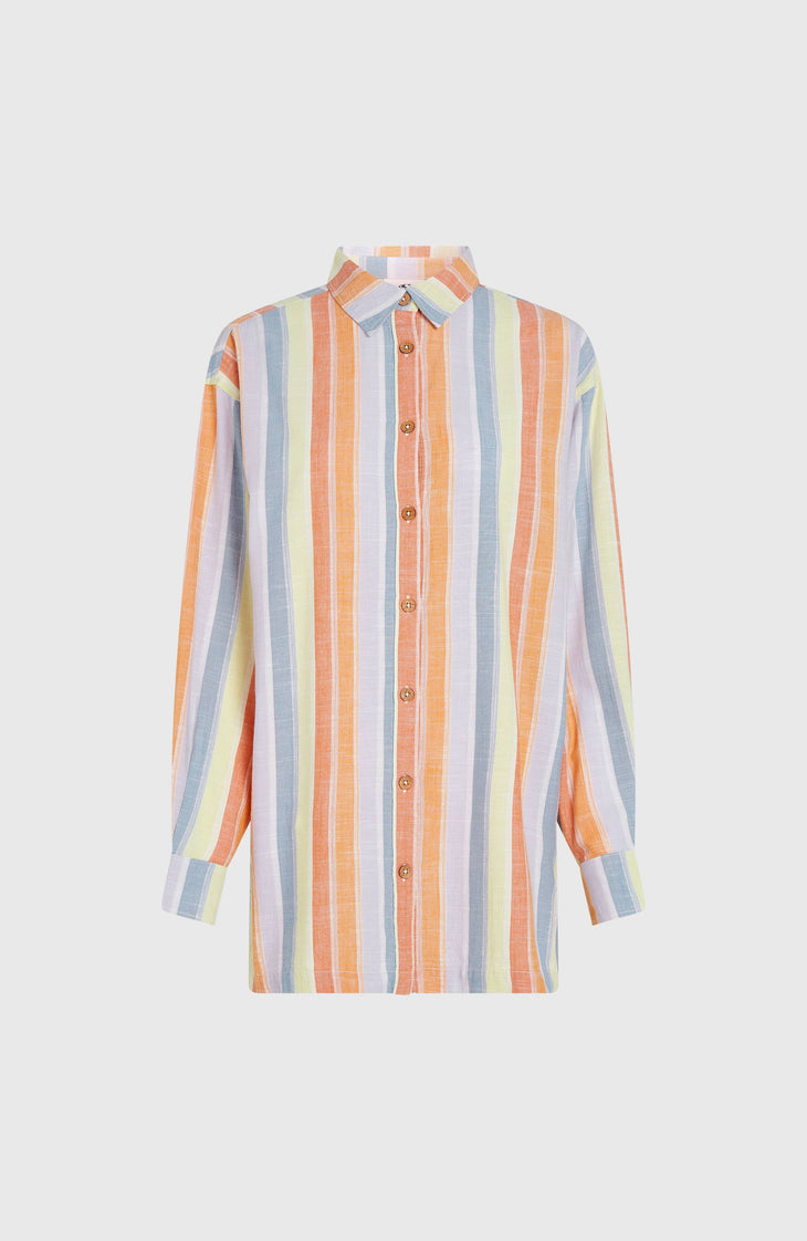 Beach Vintage Long Shirt | Vintage Stripe