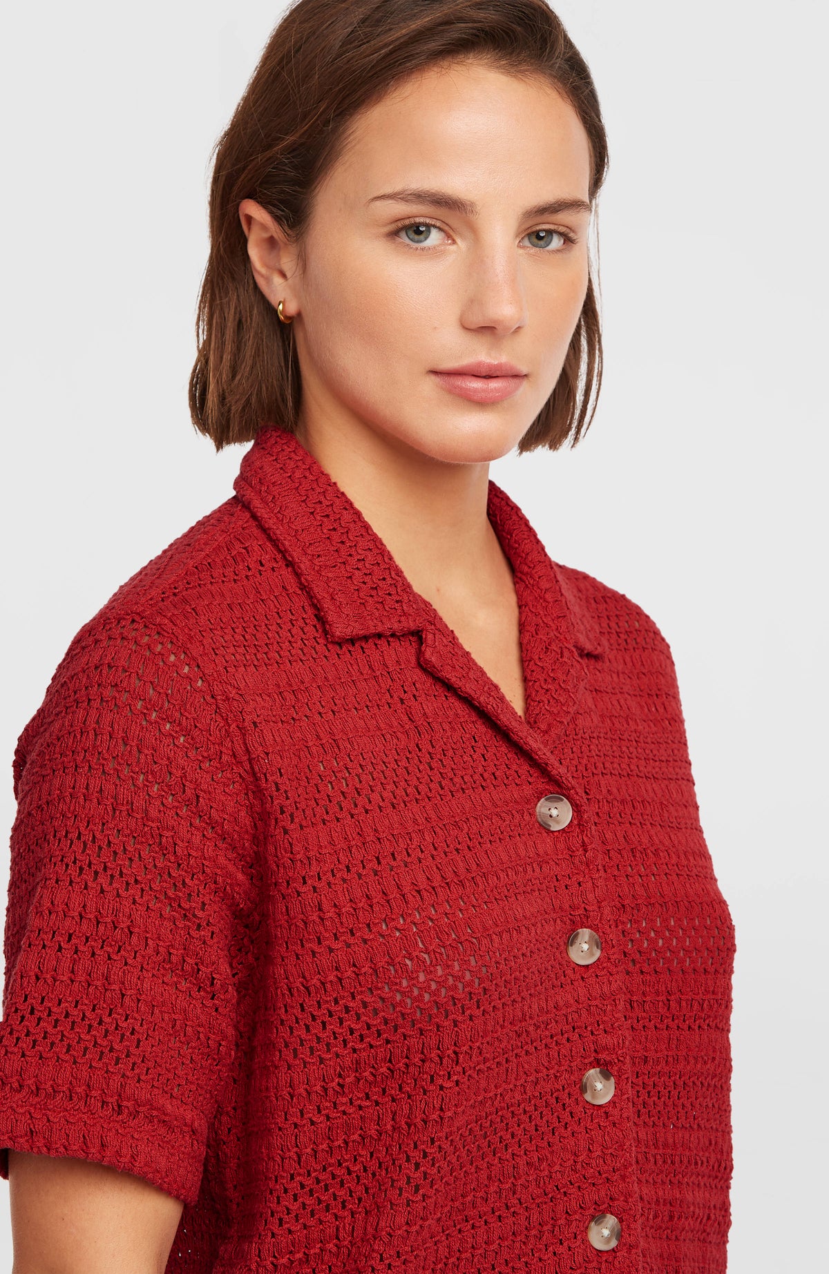 O'Riginals Crochet Shirt | Midnight Poppy