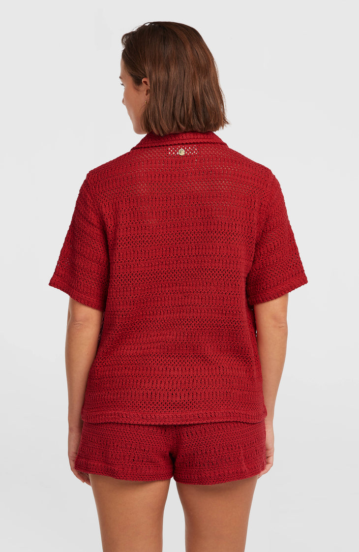 O'Riginals Crochet Shirt | Midnight Poppy