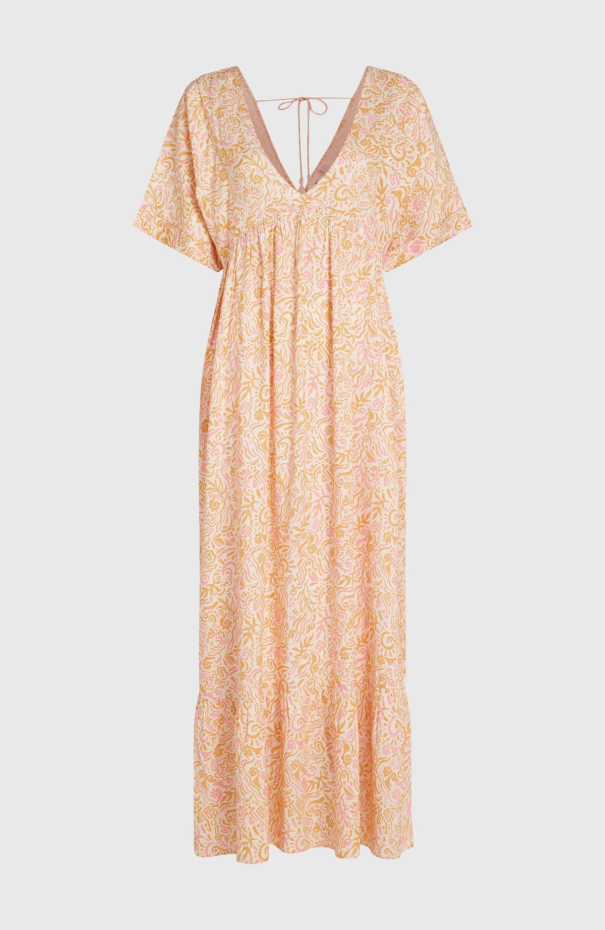 Women of the Wave Maxi Dress | White Abstract Wave