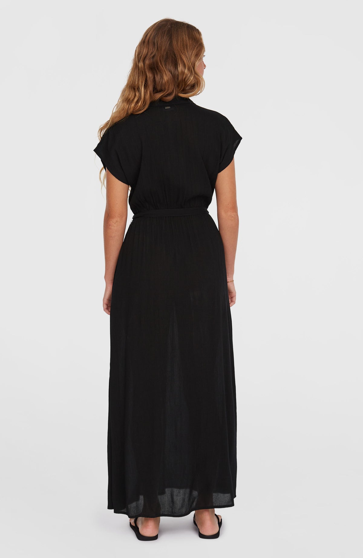 Lori Maxi Shirt Dress | Black Out