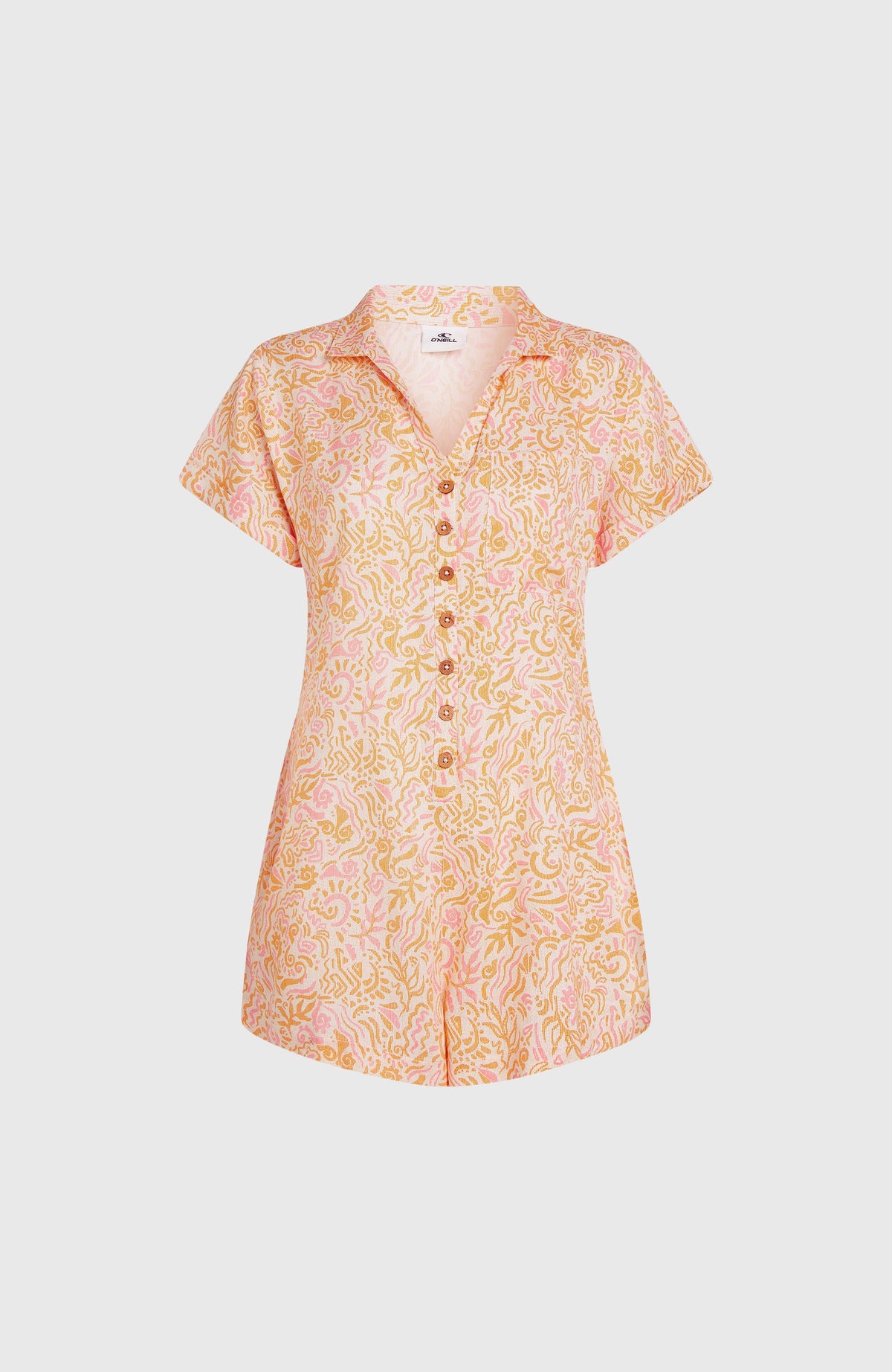 Women of the Wave Romper | White Abstract Wave