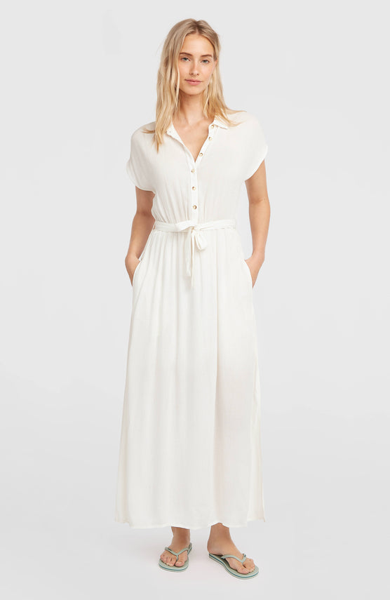 Lori Maxi Shirt Dress | Snow White