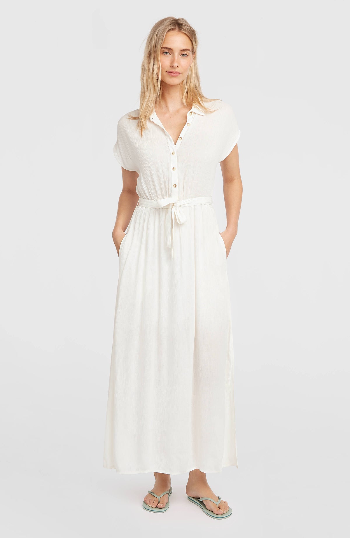 Lori Maxi Shirt Dress | Snow White
