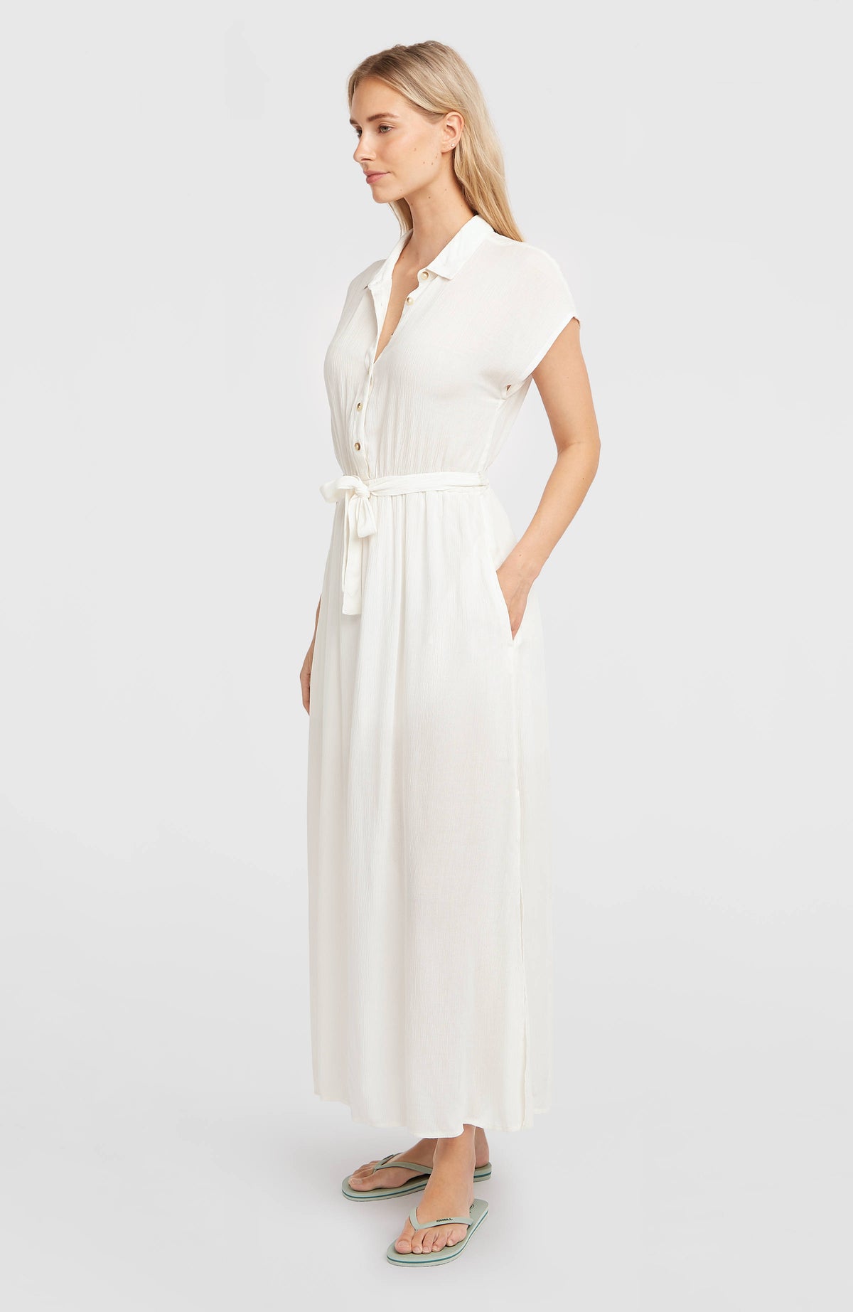 Lori Maxi Shirt Dress | Snow White