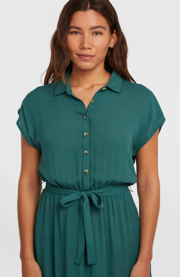 Lori Maxi Shirt Dress | Botanical Heat