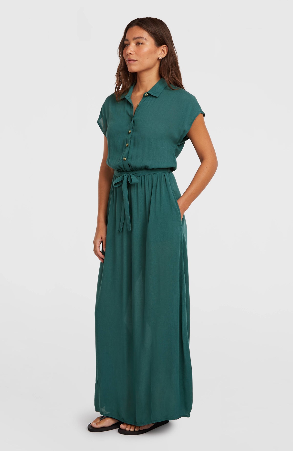 Lori Maxi Shirt Dress | Botanical Heat