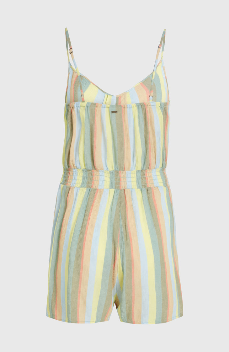 Thin Strap Buttoned Romper | Multi Must Haves Stripe