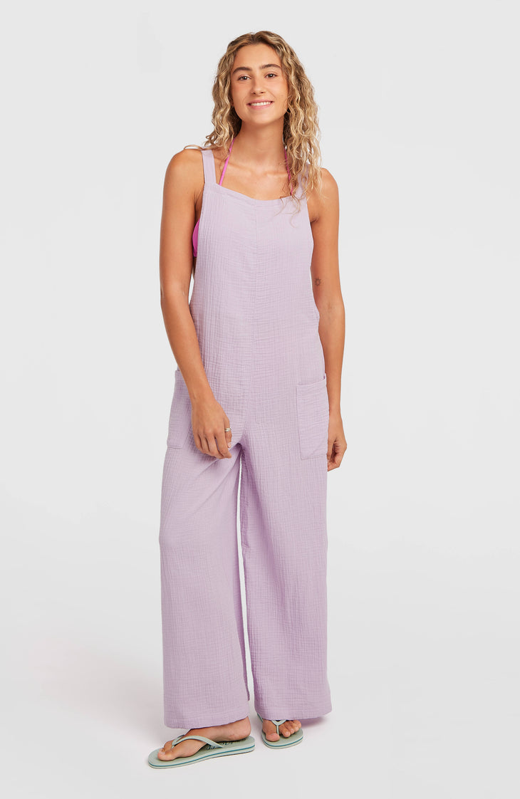 Brenda Structured Dungaree | Pale Lavender