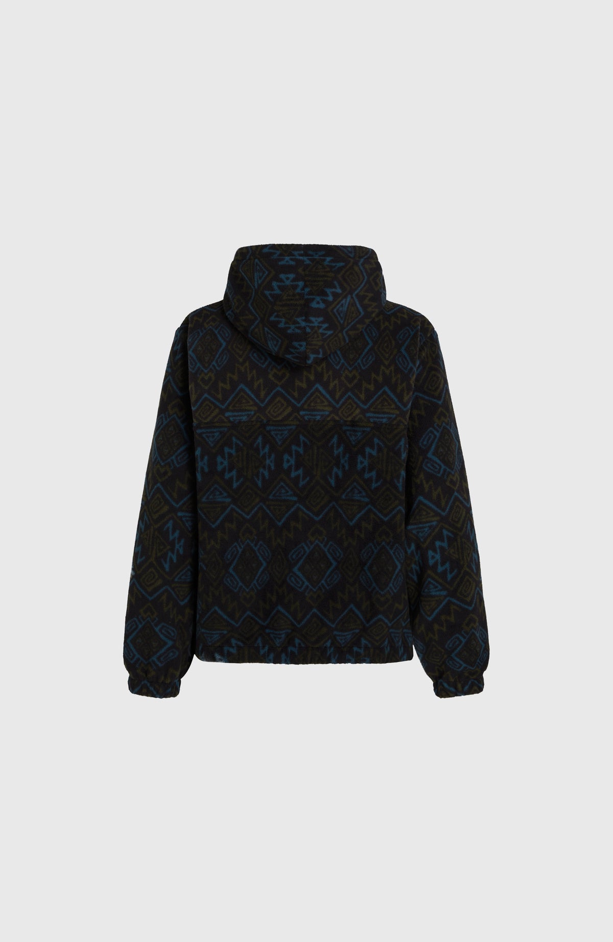 Superfleece Half-Zip Hoodie | Black Retro Ikat