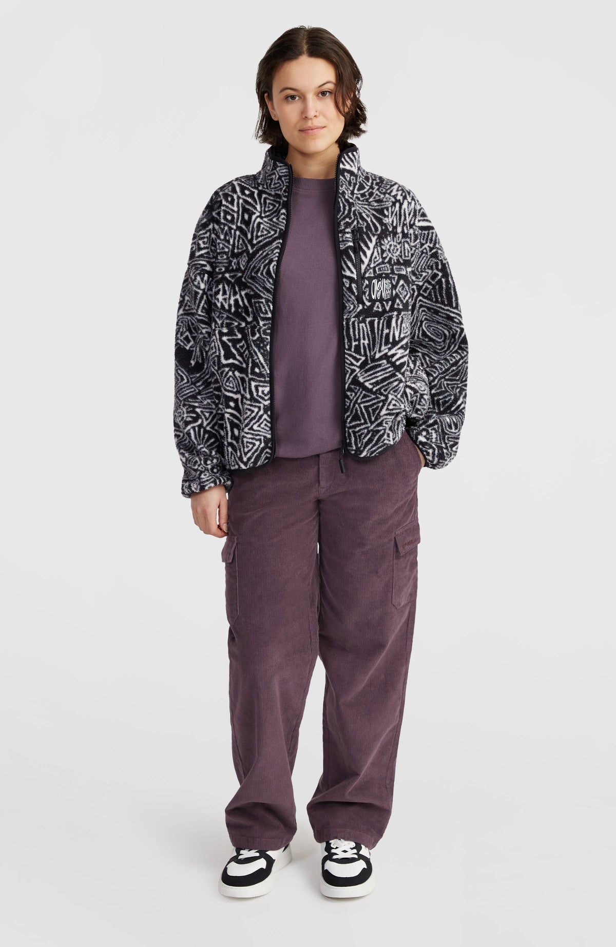 Surf Heroes High-Pile Fleece | White/Black Sketcheritage