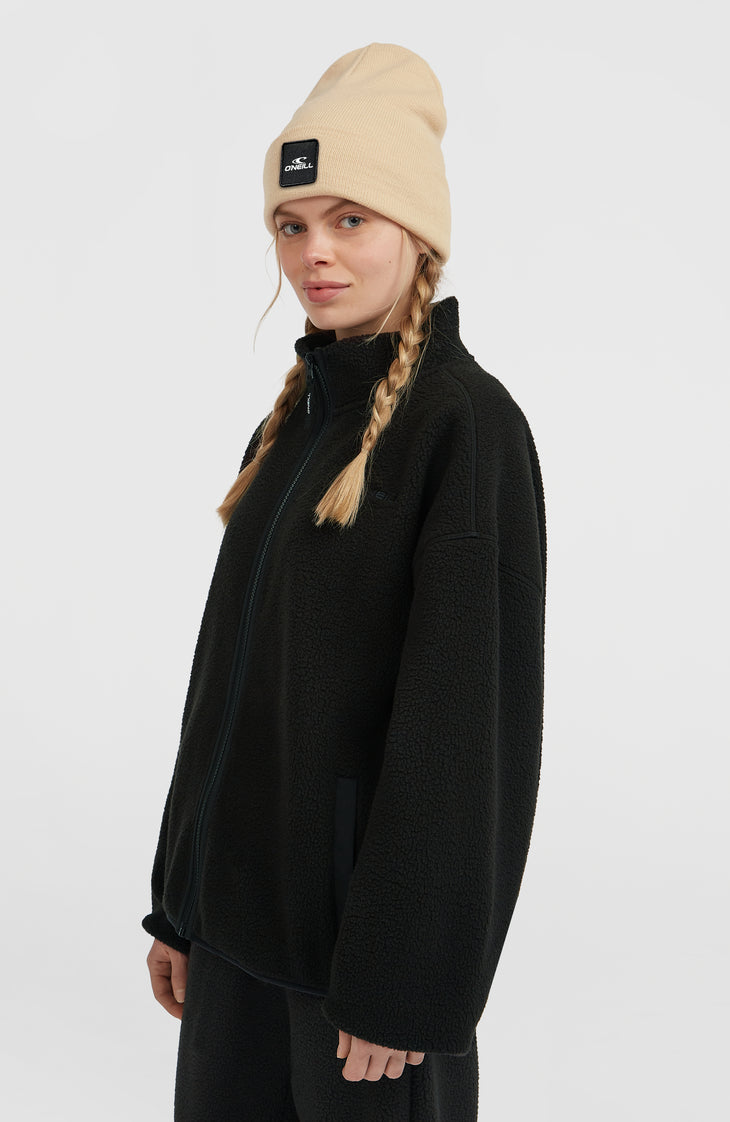 Must-Have High-Pile Full-Zip Fleece | Black Out