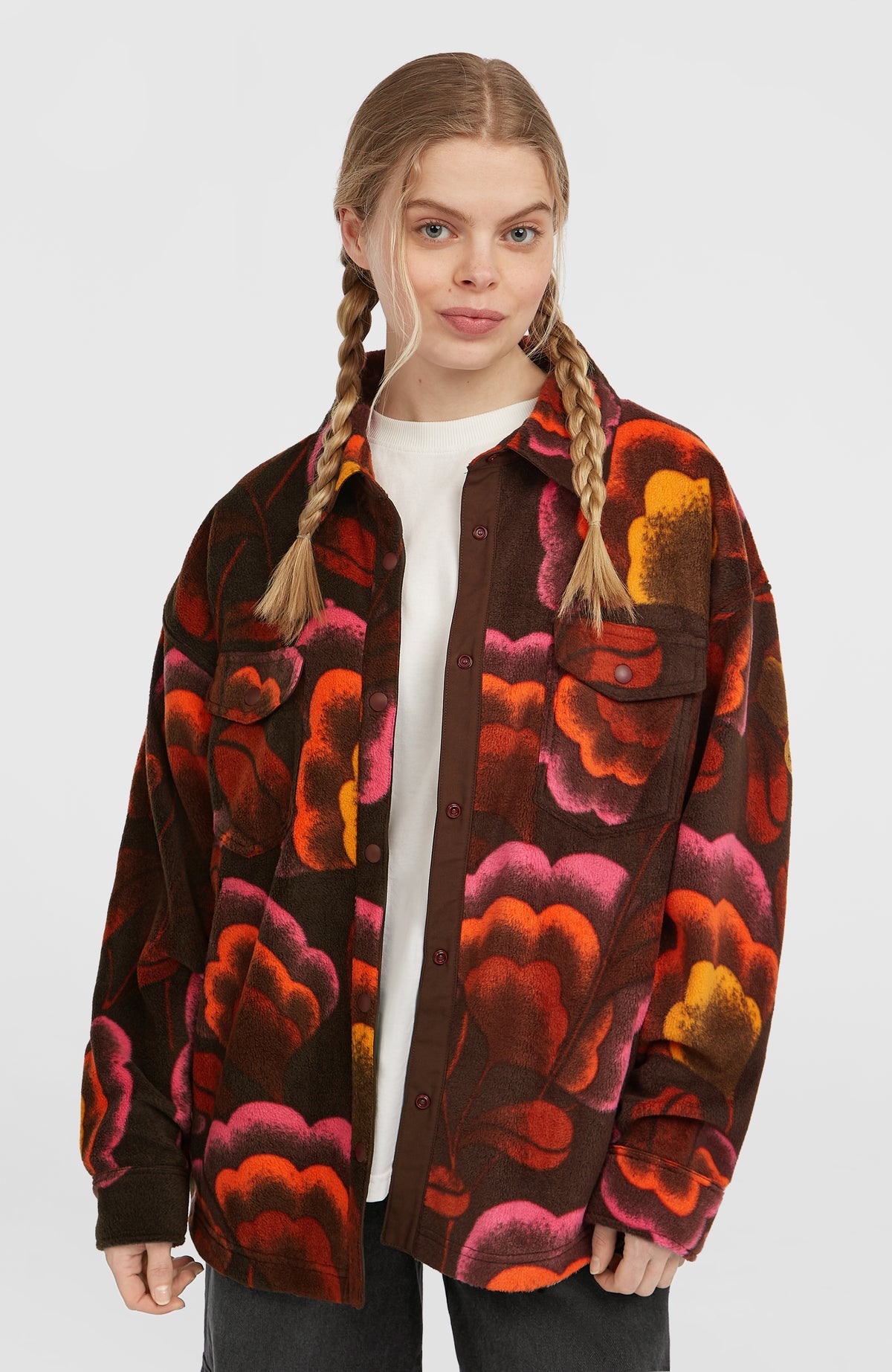 O'Riginals Superfleece Shirt | Brown Originals Flower