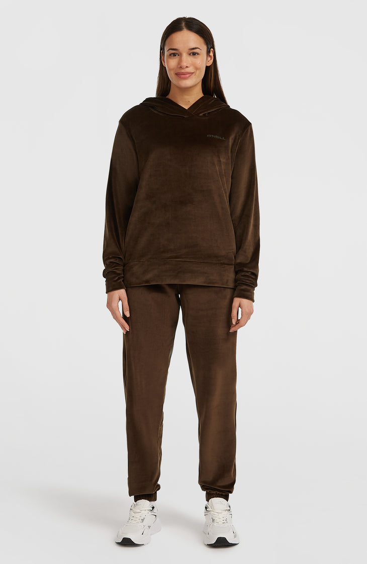FWC'Cruz Velour Hoodie | Coffee Bean