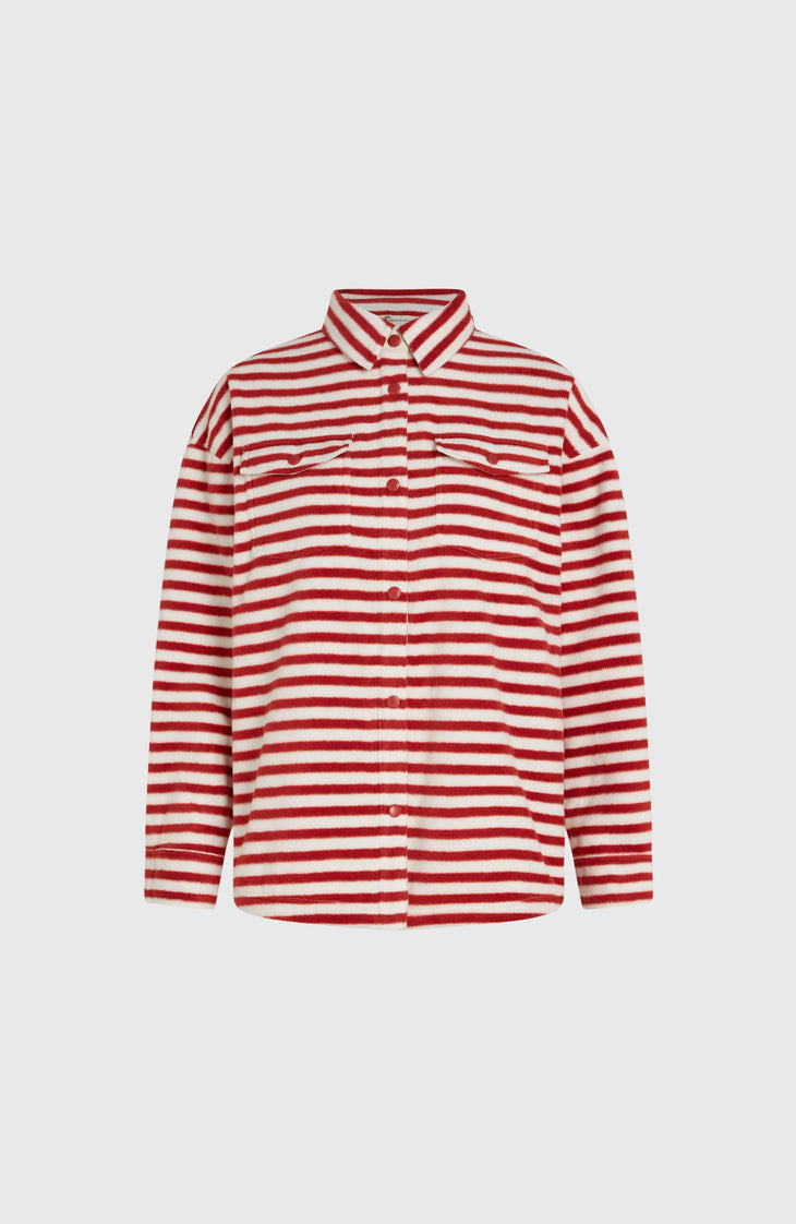 O'Riginals Superfleece Shirt | White/Red Originals Stripe