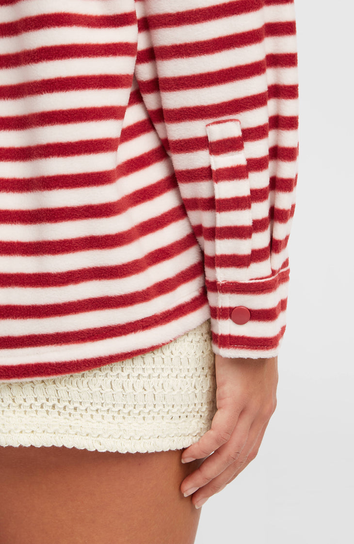 O'Riginals Superfleece Shirt | White/Red Originals Stripe