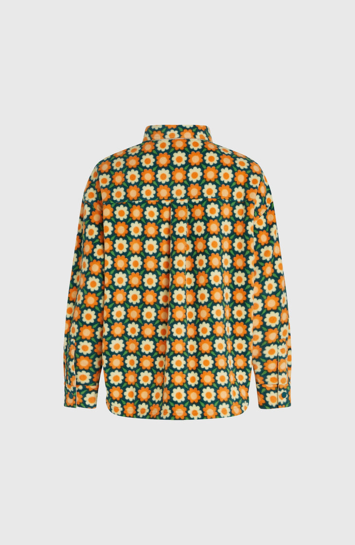 O'Riginals Superfleece Shirt | Green Retro Flower