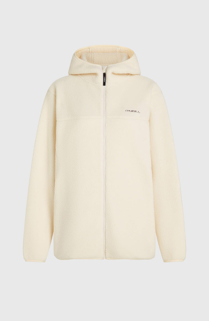 Must-Have Long Full-Zip High-Pile Fleece | Linen White