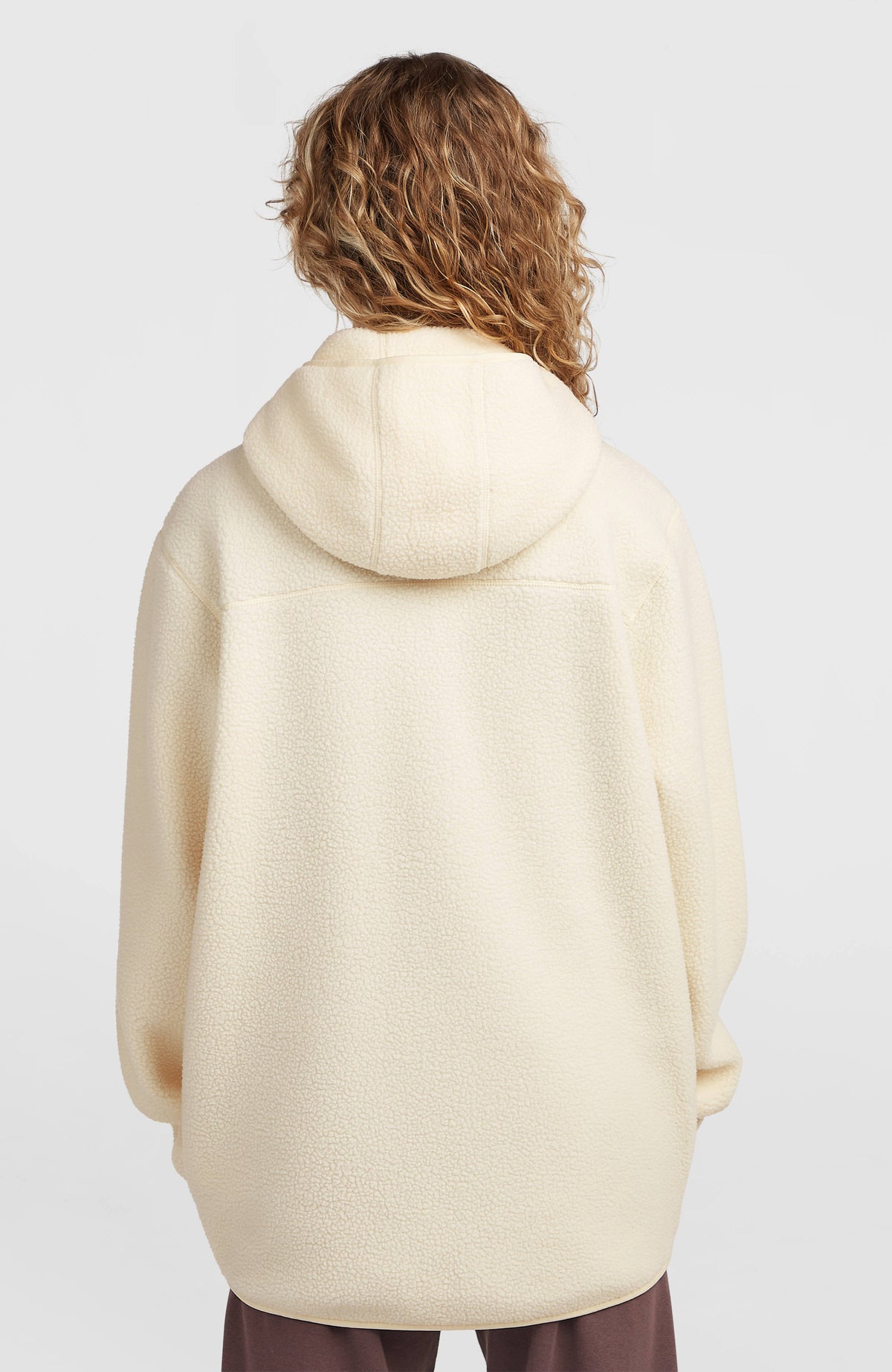 Must-Have Long Full-Zip High-Pile Fleece | Linen White