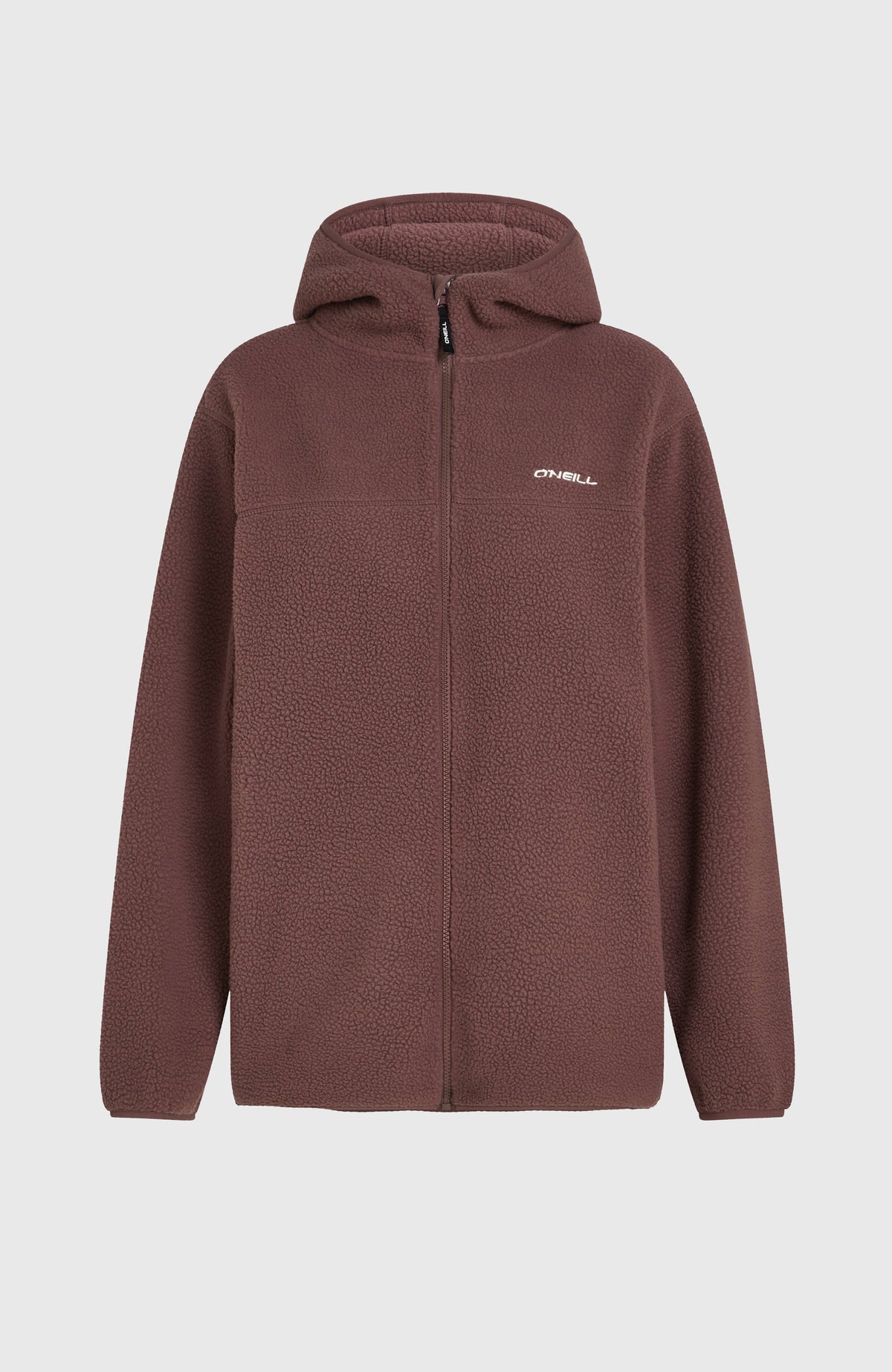 Must-Have Long Full-Zip High-Pile Fleece | Purple Gray