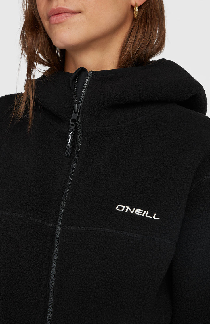 Must-Have Long Full-Zip High-Pile Fleece | Black Out