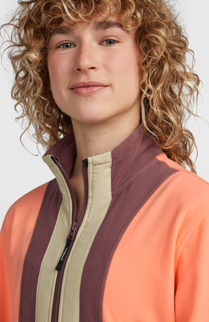 FWC'Cruz Triple Polartec® Half-Zip Fleece | Funky Peach Colour Block