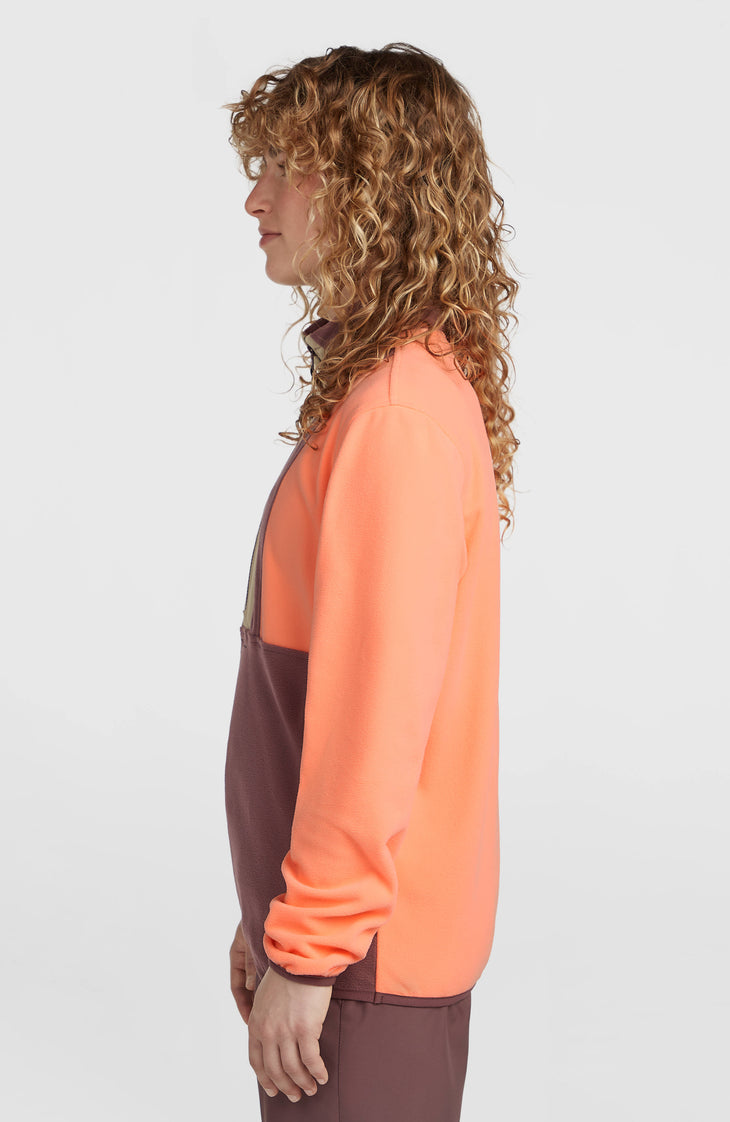FWC'Cruz Triple Polartec® Half-Zip Fleece | Funky Peach Colour Block
