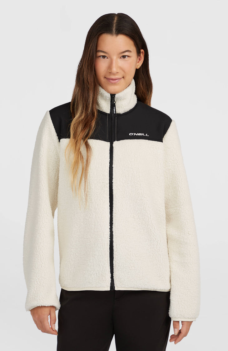 FWC'Cruz Fuzzy Full-Zip Fleece | Linen White Colour Block