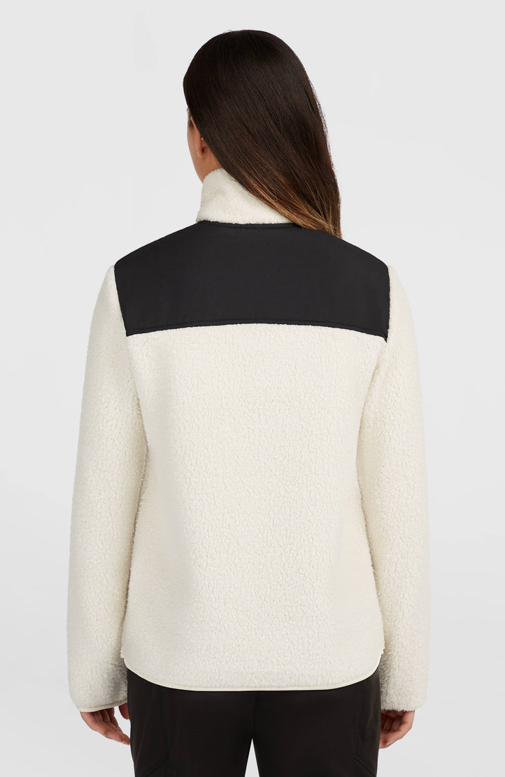 FWC'Cruz Fuzzy Full-Zip Fleece | Linen White Colour Block