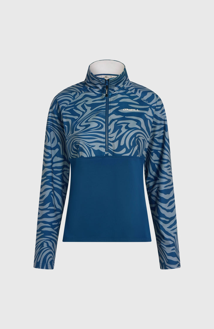 FWC'Cruz Printed Half-Zip Fleece | Blue Swirl Zebra
