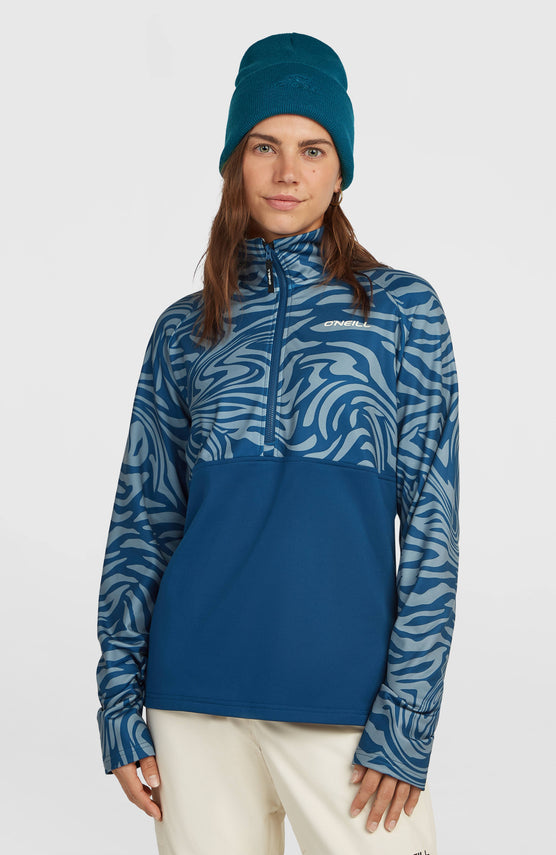 FWC'Cruz Printed Half-Zip Fleece | Blue Swirl Zebra