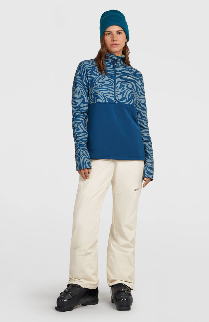 FWC'Cruz Printed Half-Zip Fleece | Blue Swirl Zebra