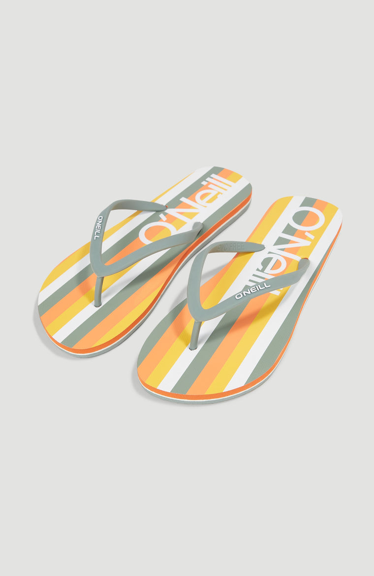 Profile Graphic Sandals | Orange Multistripe Profile Graphic Sandals | Orange Multistripe
