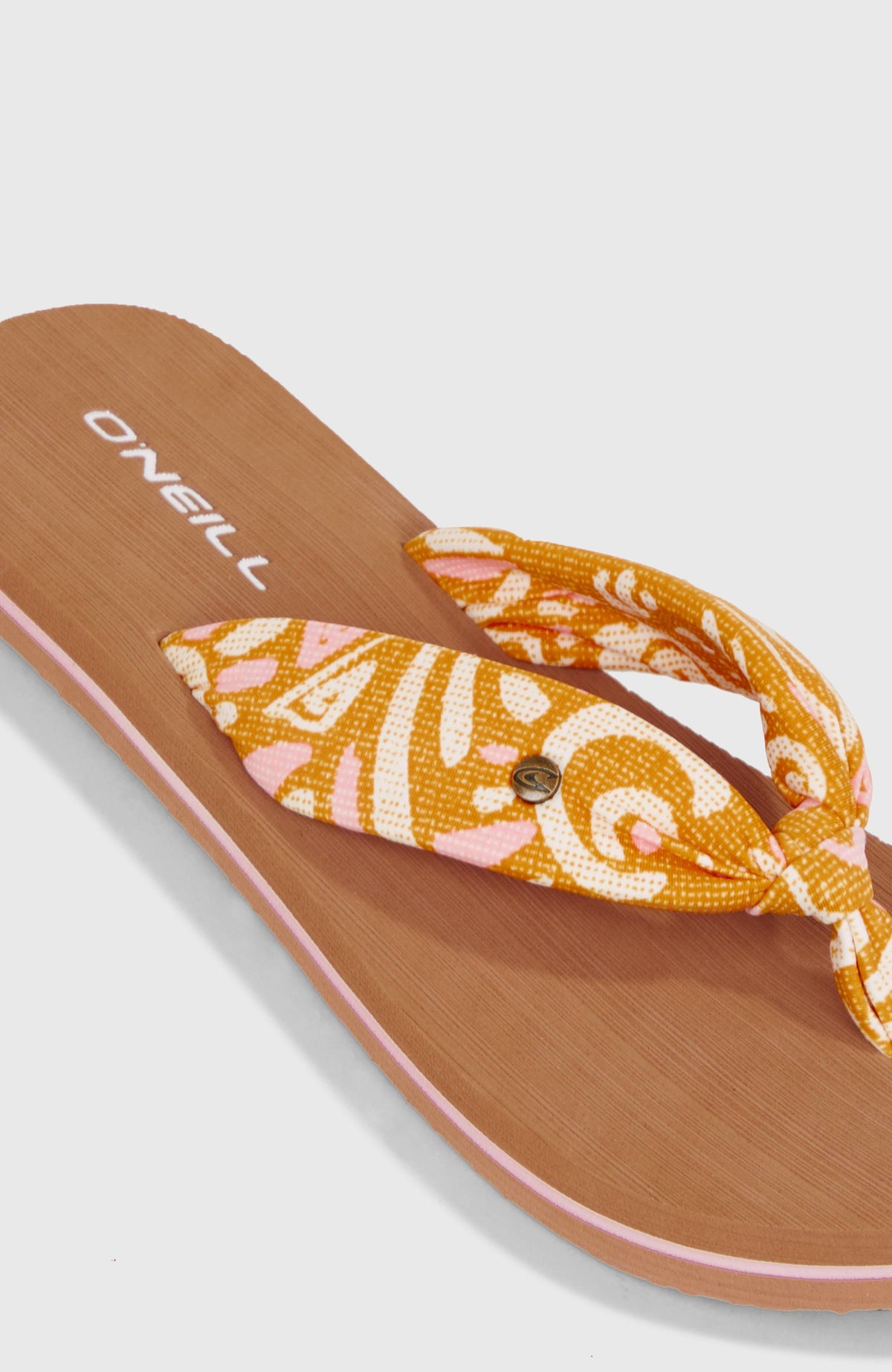 Ditsy Sun  Sandals | Orange Abstract Wave