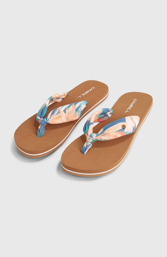Ditsy Sun Sandals | Blue Painted Tropics