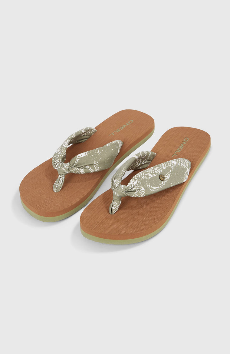 Ditsy Sun  Sandals | Green Textured Jungle Ditsy Sun  Sandals | Green Textured Jungle