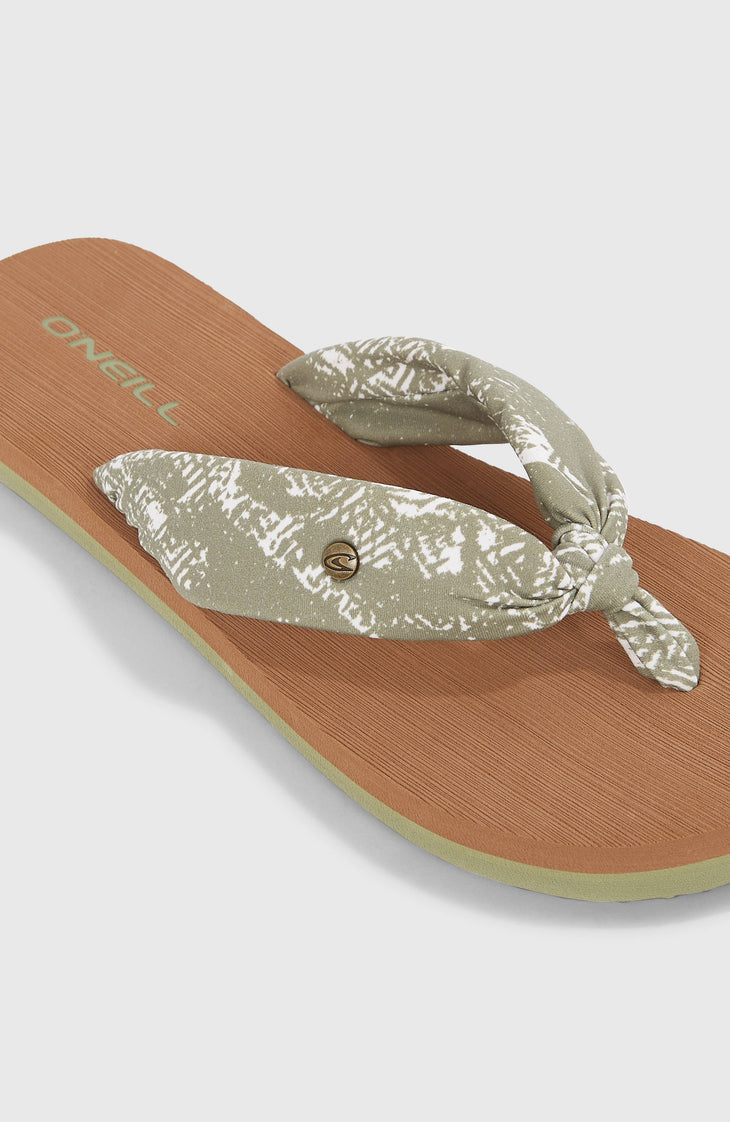 Ditsy Sun Sandals | Green Textured Jungle