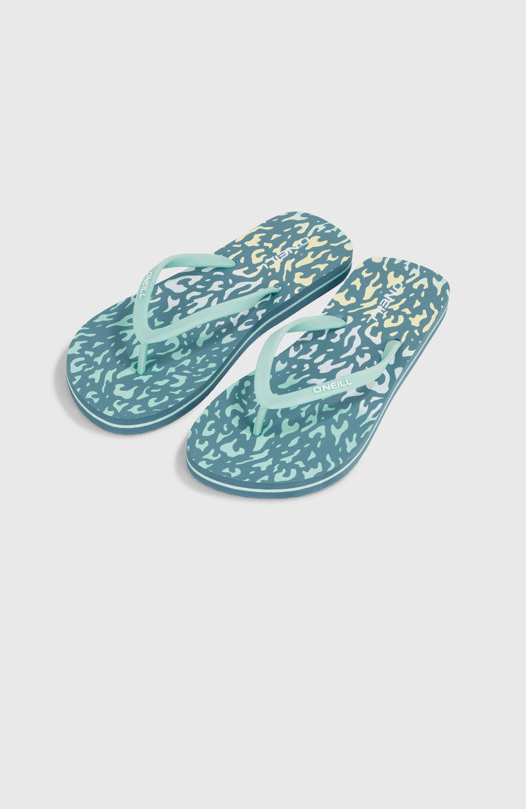 Profile Graphic Sandals | Yellow Animal Blur Profile Graphic Sandals | Yellow Animal Blur