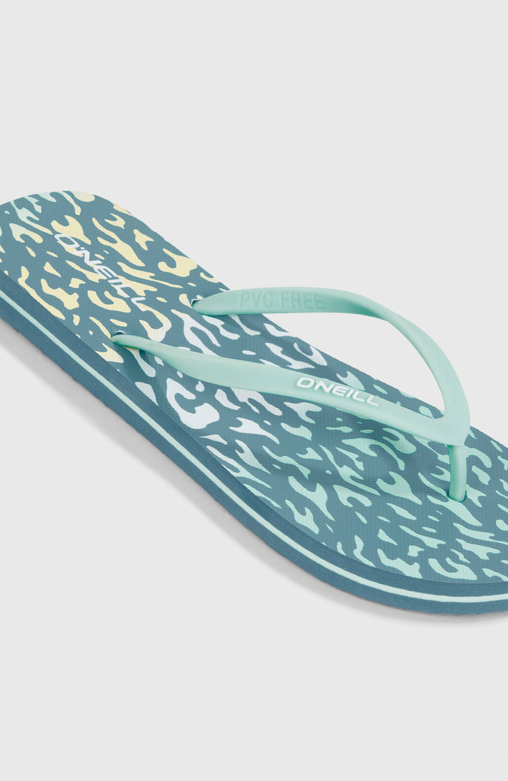 Profile Graphic Sandals | Yellow Animal Blur