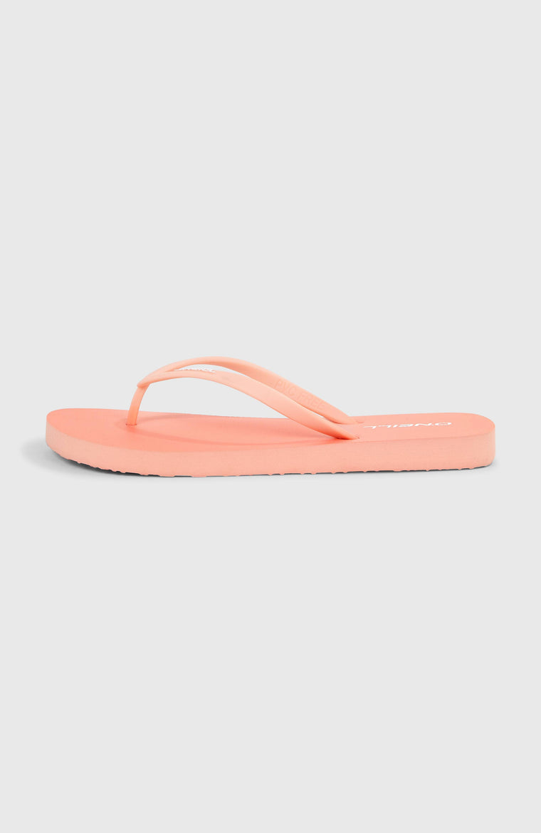 Profile Small Logo Sandals | Coral Pink Profile Small Logo Sandals | Coral Pink