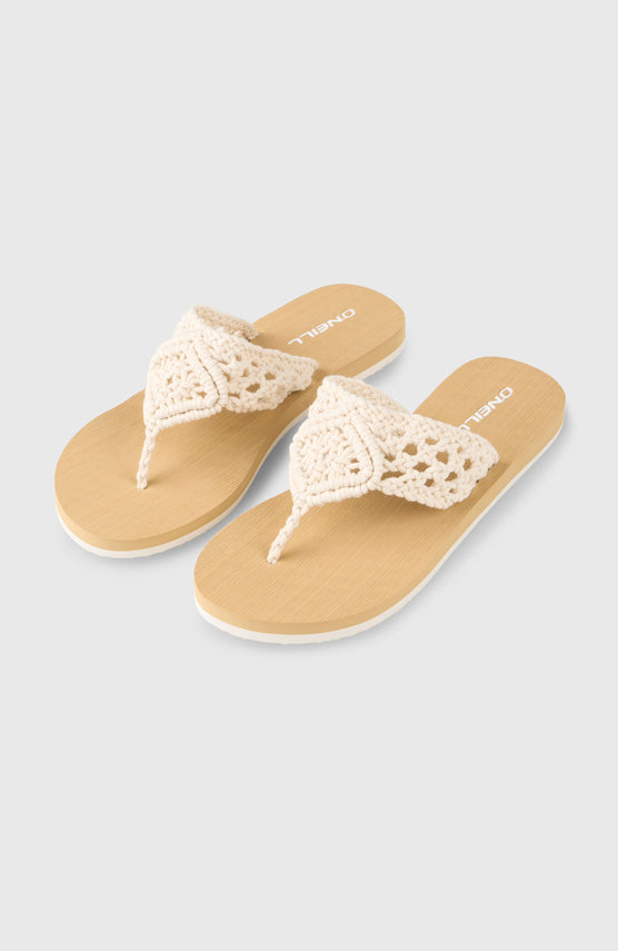 Ditsy Crochet Sandals | Snow White