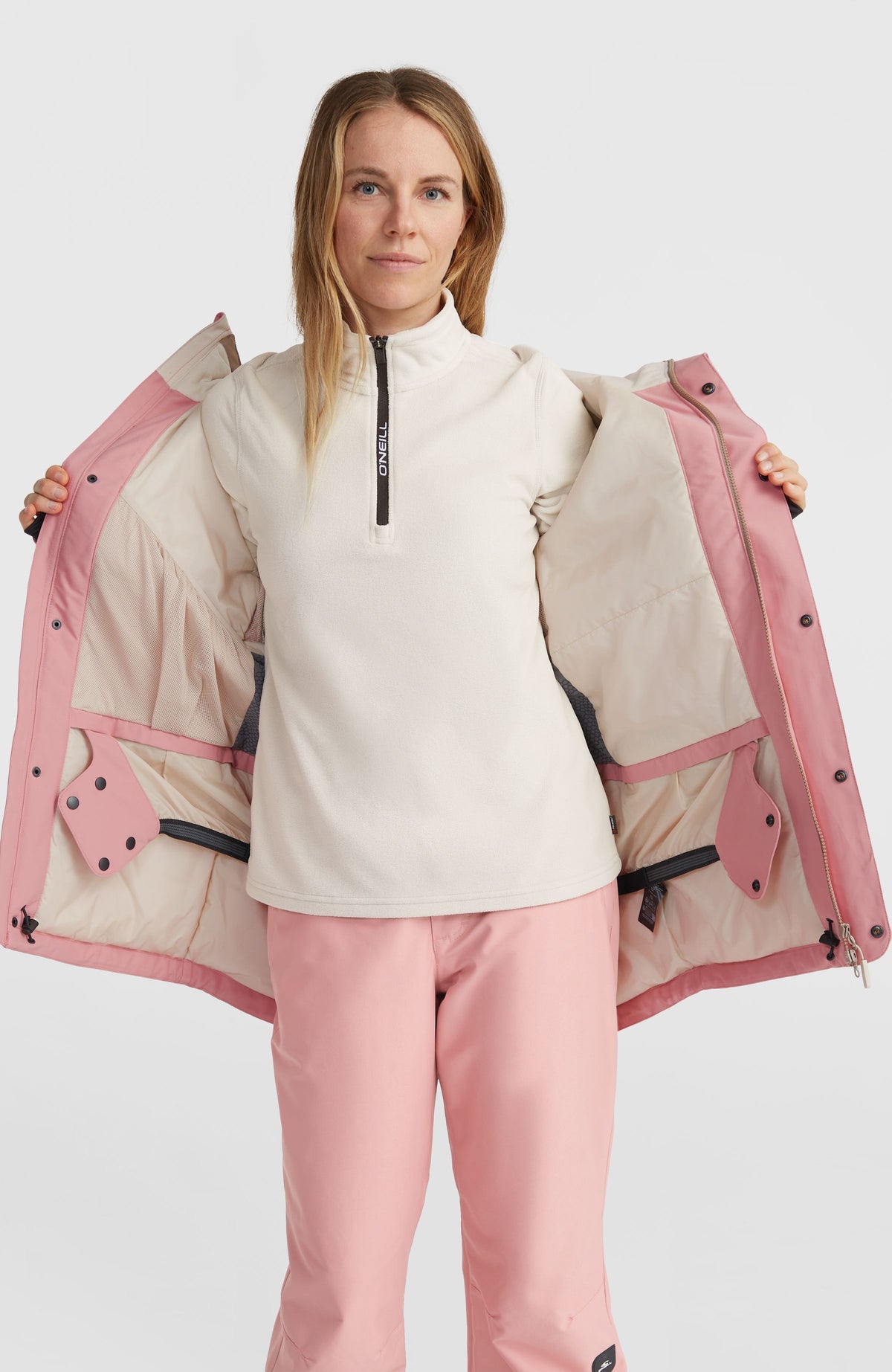 Utility Hybrid Snow Jacket | Genuine Pink Colour Block