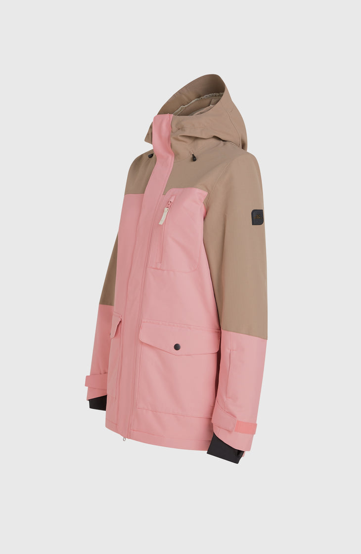 Utility Hybrid Snow Jacket | Genuine Pink Colour Block