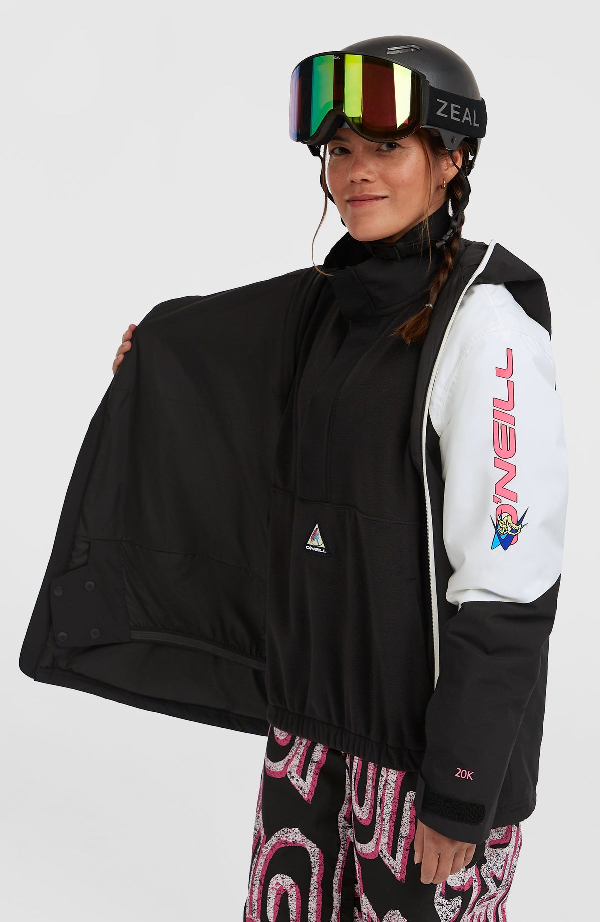 FWC'Play Asymmetric Snow Jacket | Black Out Colour Block