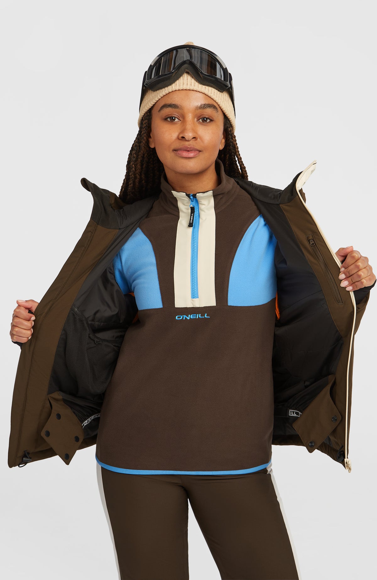 FWC'Cruz Duo Snow Jacket | Coffee Bean Colour Block