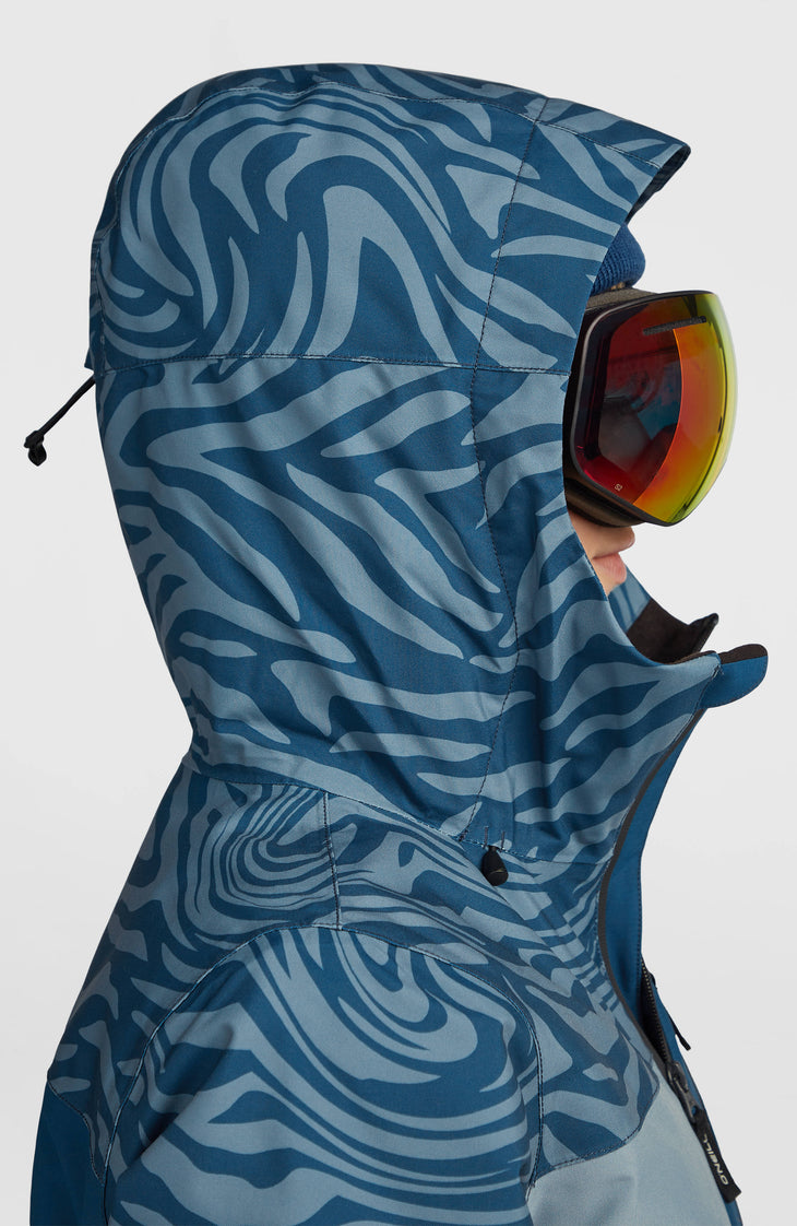 FWC'Cruz Triple Snow Jacket | Blue Swirl Zebra