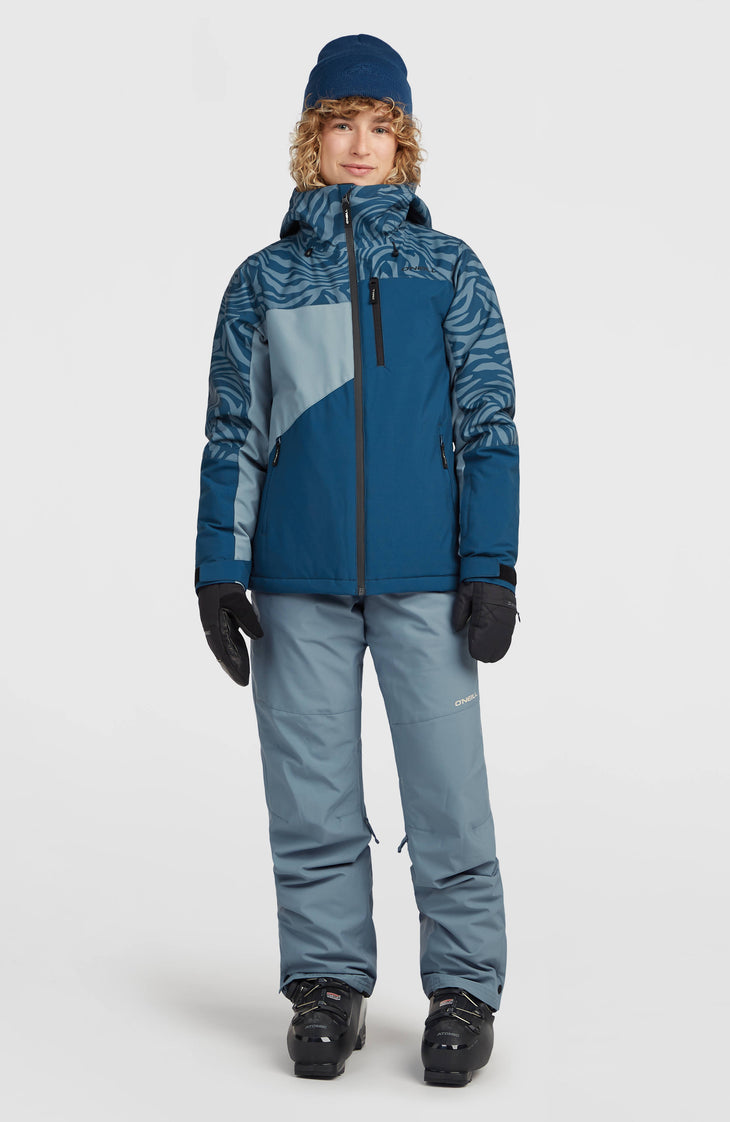 FWC'Cruz Triple Snow Jacket | Blue Swirl Zebra