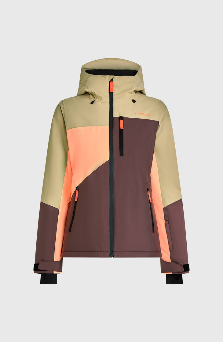 FWC'Cruz Triple Snow Jacket | Olive Blush Colour Block