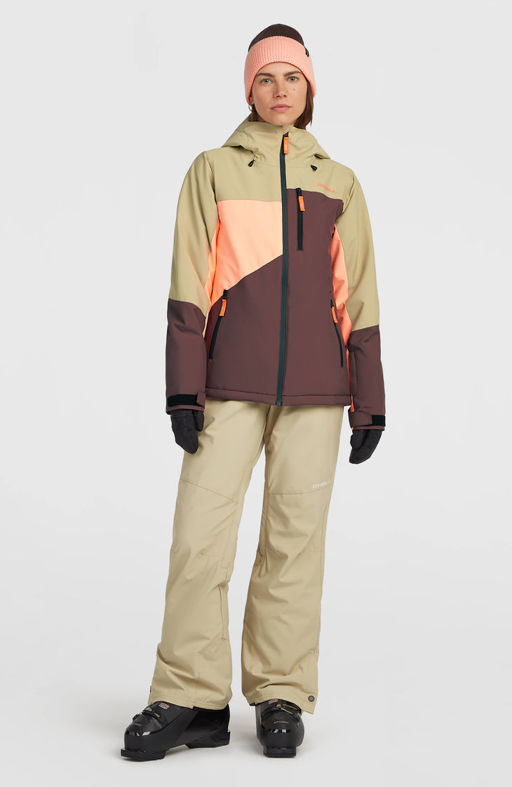 FWC'Cruz Triple Snow Jacket | Olive Blush Colour Block