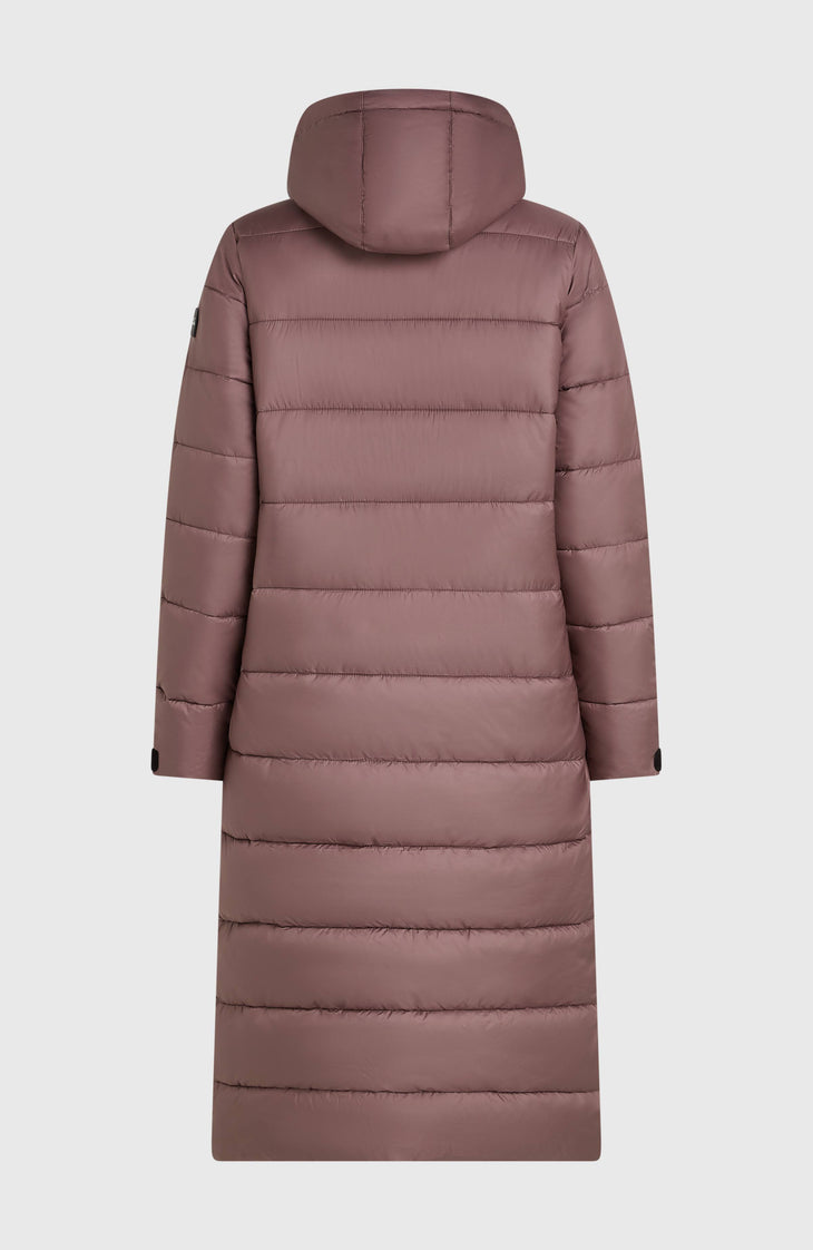 Must-Have Long Puffer Jacket | Purple Gray